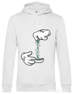 Hoodie barbat cu gluga Magic sparkles Alb