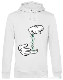 Hoodie barbat cu gluga Magic sparkles Alb