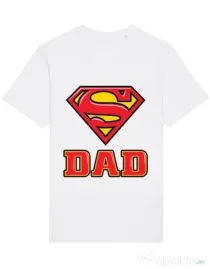 Tricou STANLEY STELLA barbat Super Dad Alb