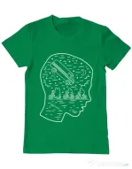 Tricou ADLER barbat Stranger night Verde mediu