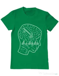 Tricou ADLER barbat Stranger night Verde mediu