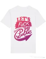 Tricou STANLEY STELLA barbat Let's fuck in public Alb