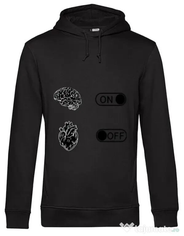 Hoodie barbat cu gluga Love Negru