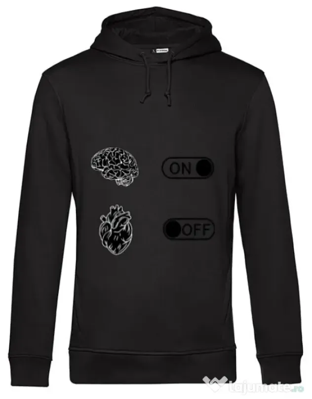 Hoodie barbat cu gluga Love Negru