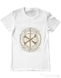 Tricou ADLER barbat Cross Bones Alb