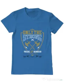 Tricou ADLER barbat Only The Strong Albastru azuriu