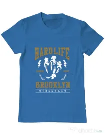 Tricou ADLER barbat Hard Life Albastru azuriu