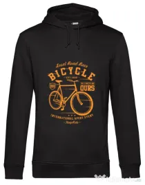 Hoodie barbat cu gluga Bicycle Negru