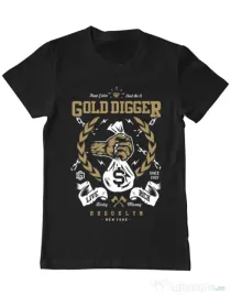 Tricou ADLER barbat Gold Digger Negru