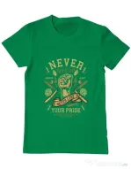 Tricou ADLER barbat Never Give Up Verde mediu
