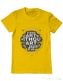 Tricou ADLER barbat The Earth Without Art Galben