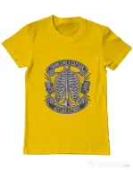 Tricou ADLER barbat Think Like A Captain Act Like A Pirate Galben