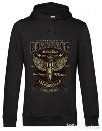 Hoodie barbat cu gluga Road Rage Negru