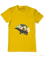 Tricou ADLER barbat Born To Cook Galben