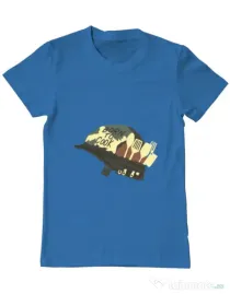 Tricou ADLER barbat Born To Cook Albastru azuriu