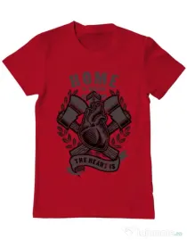 Tricou ADLER barbat Home Is Where Rosu