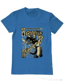 Tricou ADLER barbat Godzilla Albastru azuriu