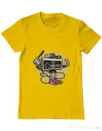 Tricou ADLER barbat Let's Play Galben