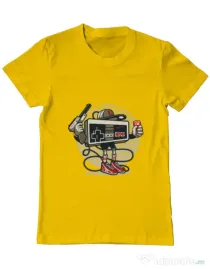 Tricou ADLER barbat Let's Play Galben