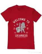 Tricou ADLER barbat Welcome To L.A Rosu