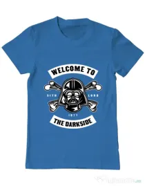 Tricou ADLER barbat Welcome To The Darkside Albastru azuriu
