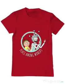 Tricou ADLER barbat Peace among worlds Rosu