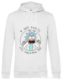 Hoodie barbat cu gluga God Alb