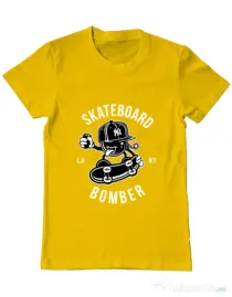 Tricou ADLER barbat Skateboard Bomber Galben