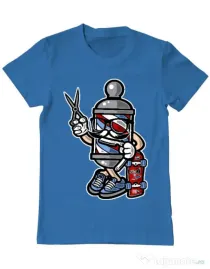 Tricou ADLER barbat Barber Skater Albastru azuriu
