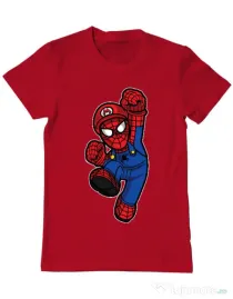 Tricou ADLER barbat Spider Plumber Rosu