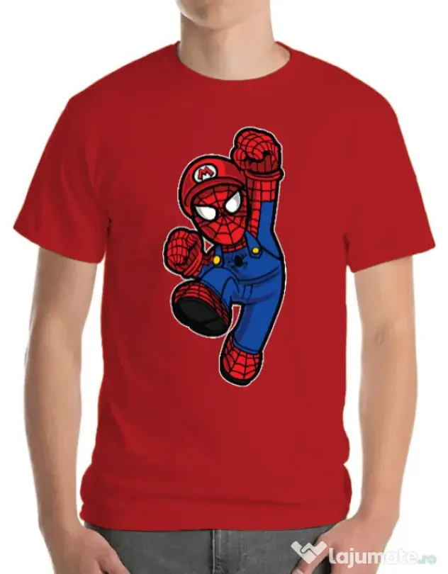 Tricou ADLER barbat Spider Plumber Rosu