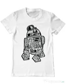 Tricou ADLER barbat Street R2D2 Alb