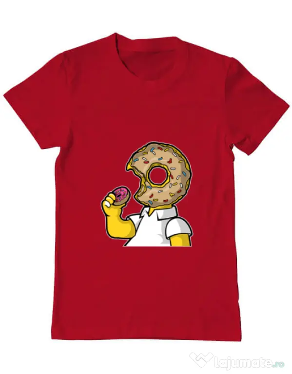 Tricou ADLER barbat I Like Donut Rosu