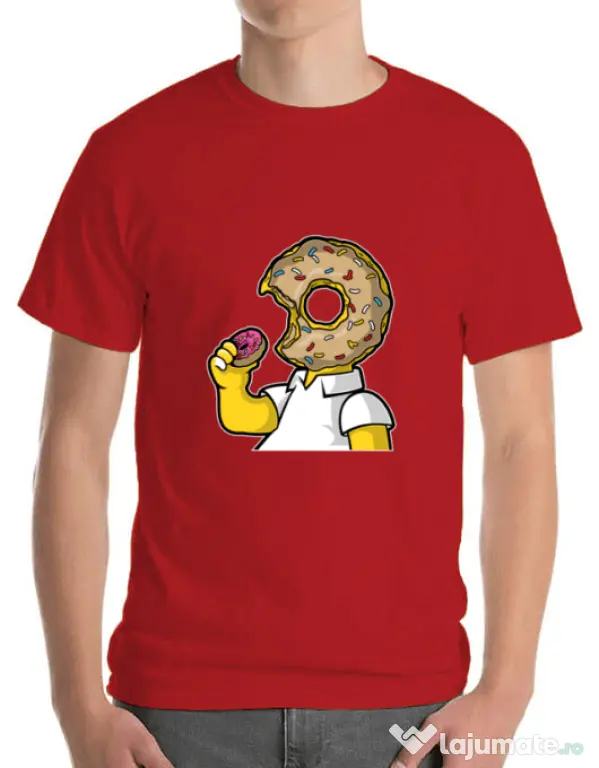 Tricou ADLER barbat I Like Donut Rosu