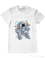 Tricou ADLER barbat Astronaut Ice Cream Alb