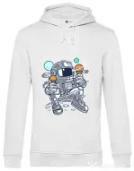 Hoodie barbat cu gluga Astronaut Ice Cream Alb