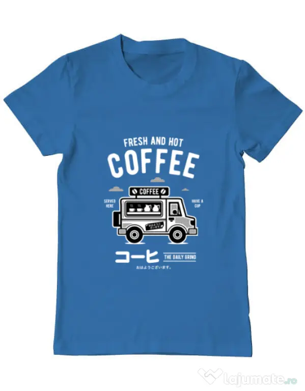 Tricou ADLER barbat Coffee Van Albastru azuriu
