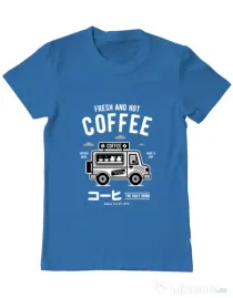Tricou ADLER barbat Coffee Van Albastru azuriu