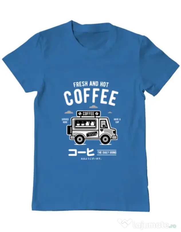Tricou ADLER barbat Coffee Van Albastru azuriu