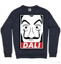 Bluza ADLER barbat Dali mask Denim inchis