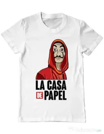 Tricou ADLER barbat Money heist Alb