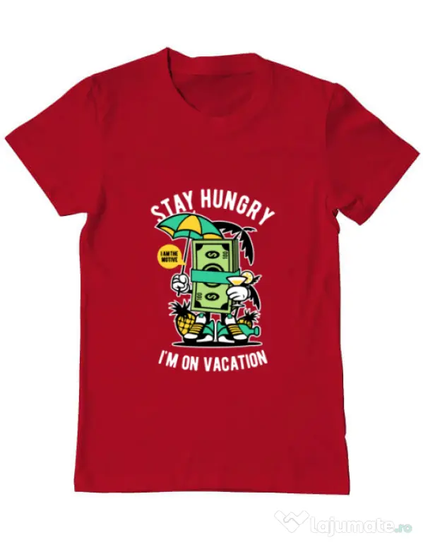 Tricou ADLER barbat Stay Hungry Rosu