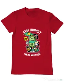 Tricou ADLER barbat Stay Hungry Rosu