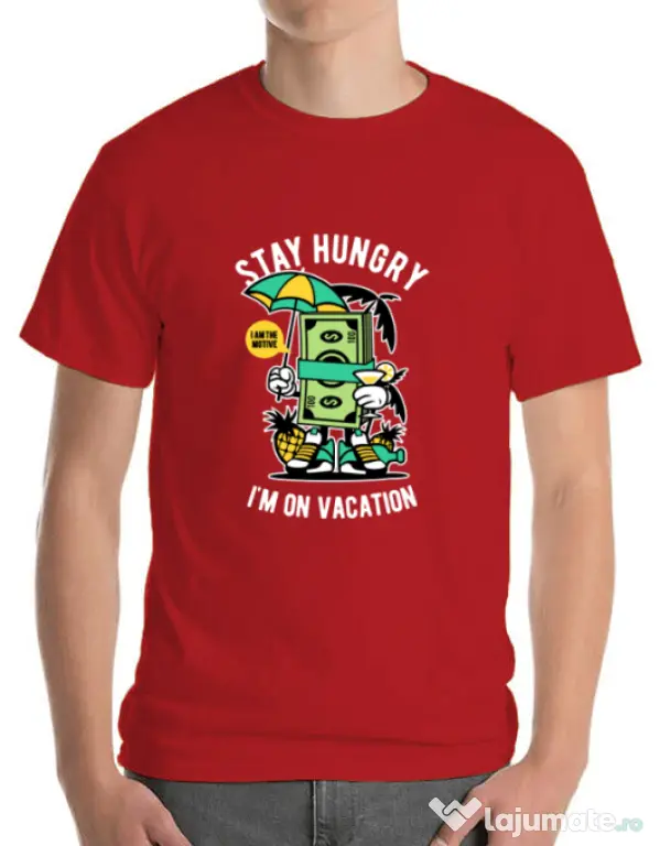 Tricou ADLER barbat Stay Hungry Rosu