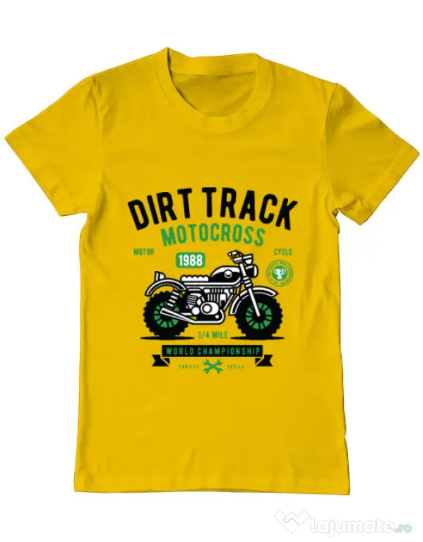 Tricou ADLER barbat Dirt Track Galben