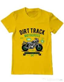 Tricou ADLER barbat Dirt Track Galben