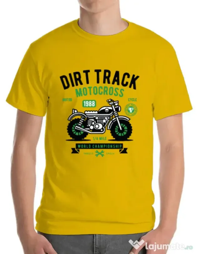 Tricou ADLER barbat Dirt Track Galben