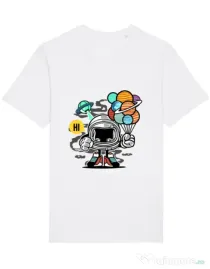 Tricou STANLEY STELLA barbat Gift From Outer Space Alb