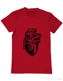Tricou ADLER barbat Grenade Heart Rosu