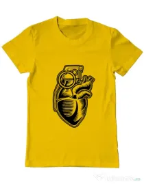 Tricou ADLER barbat Grenade Heart Galben